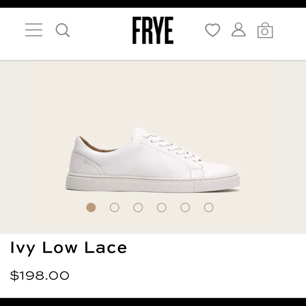 Frye ivy low lace sneakers size 9 mens - off white